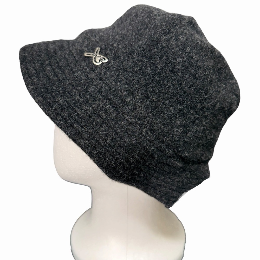 Betmar New York Black 100% Wool Bucket Hat Women's Soft Brim Cloche Style